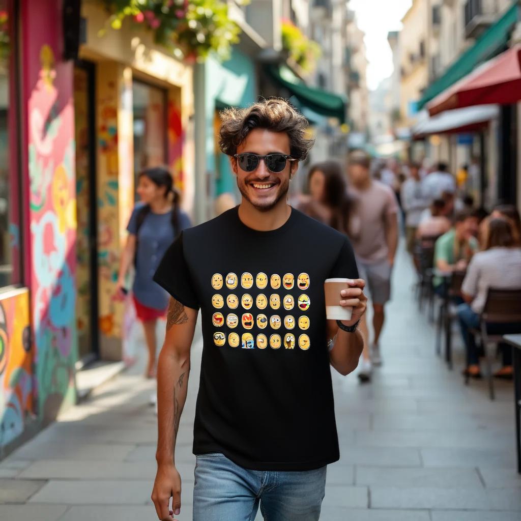 emoji man t-shirt