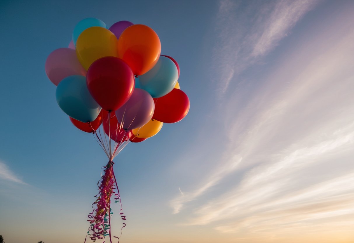 Viele bunten Luftballons